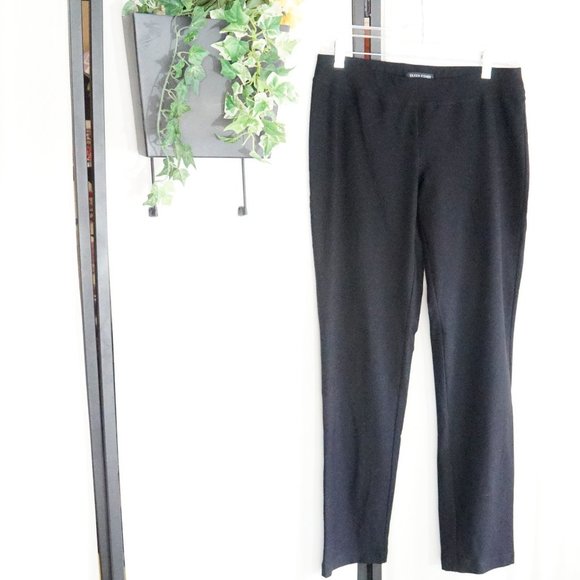 EILEEN FISHER Stretch Slim Black Viscose Crepe - Picture 1 of 8